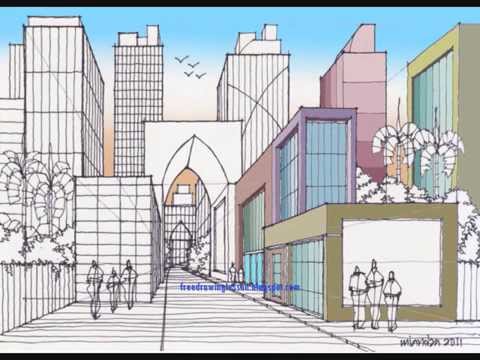480x360 how to draw an urban scenery - Drawinging Urban