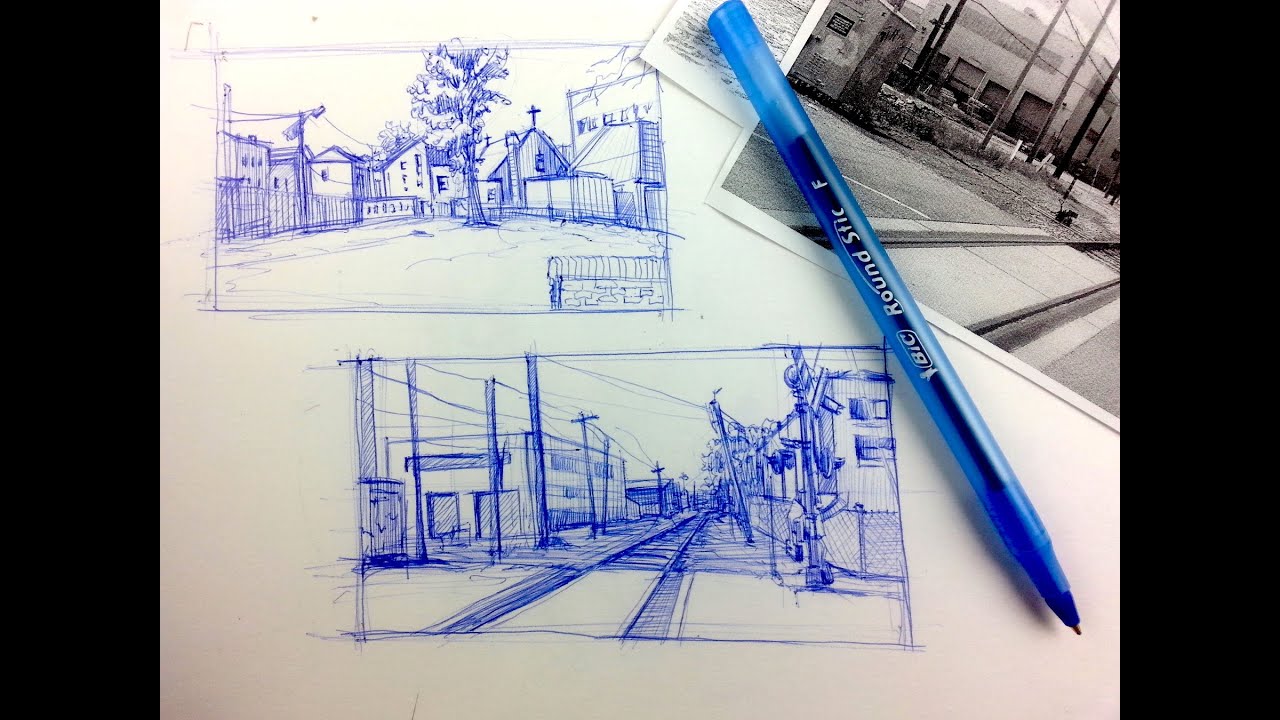 1280x720 Urban Sketching Series Pt Tips On How To Breakdown A Scene - Drawinging Urban