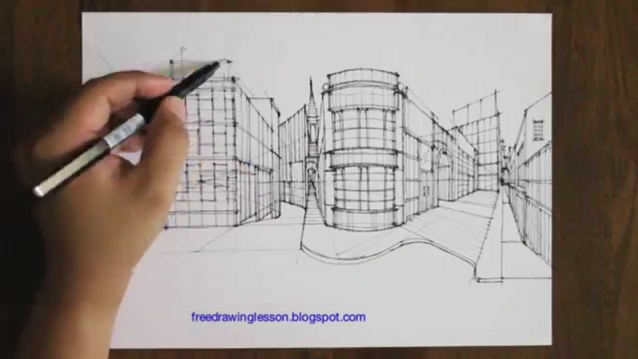 1280x720 Draw A Street Sceneurban Design - Drawinging Urban