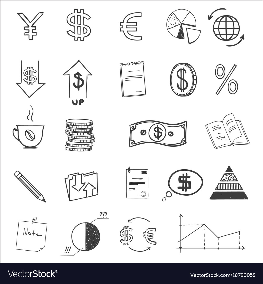1000x1080 drawings of money sketch and hand draw business finance doodle - Drawings Finance