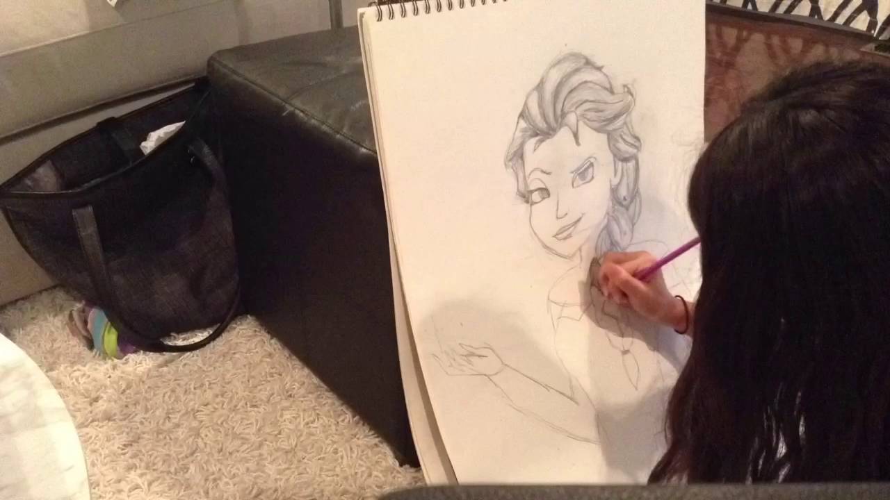 1280x720 How To Draw Elsa - Drawings For 10 Year Olds