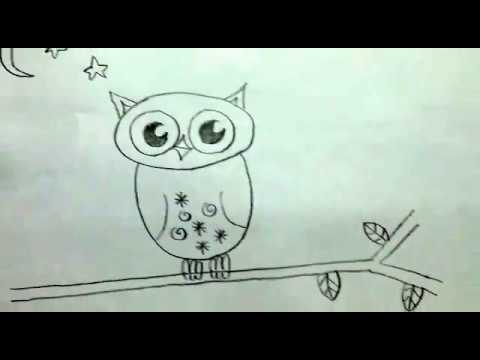 480x360 Year Old Girl Teaches How To Draw An Owl Easy And Cute - Drawings For 8 Year Olds