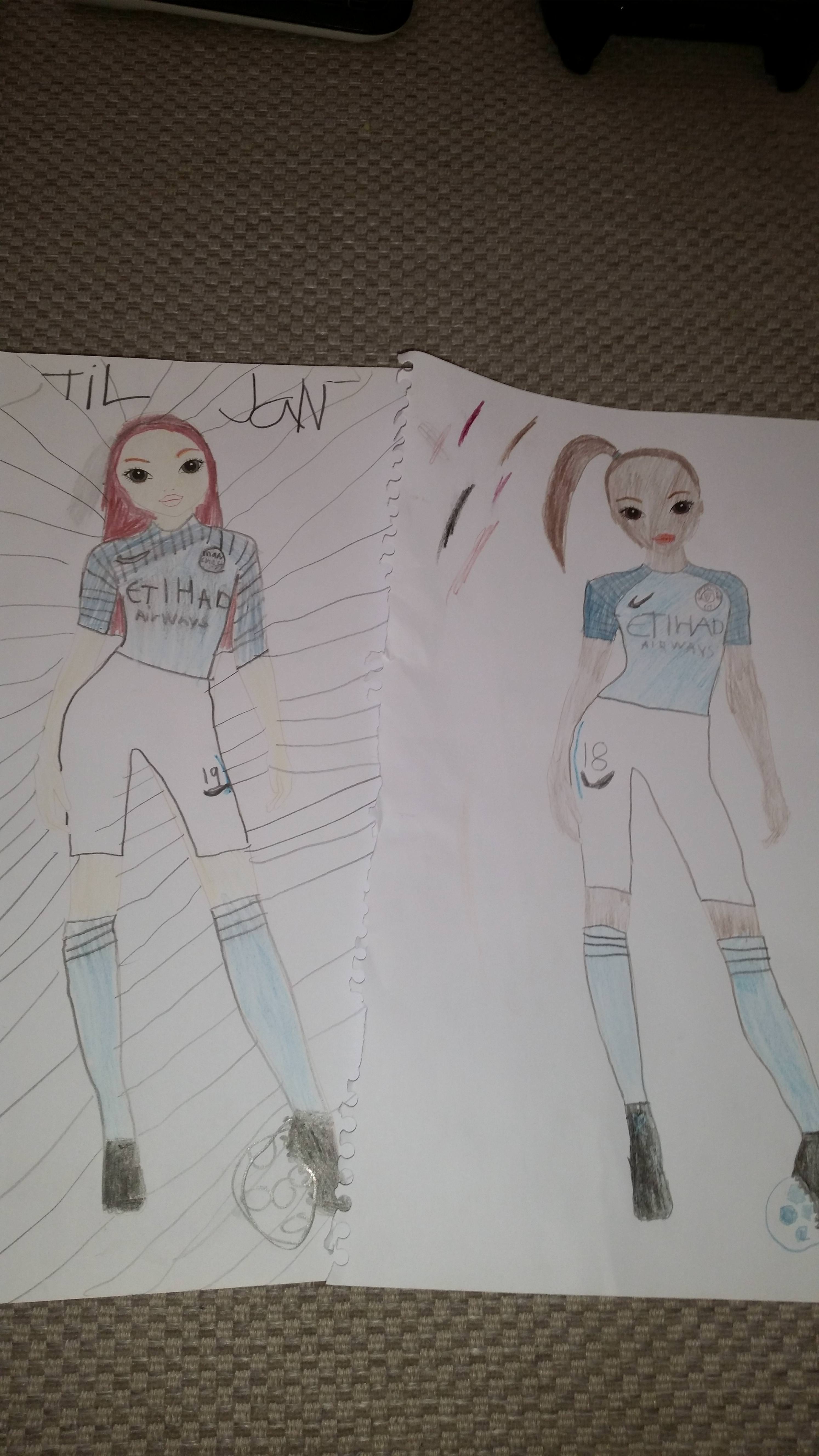 2988x5312 Year Old Step Daughter And Her Bff Made Me Some Drawings Mcfc - Drawings For 8 Year Olds