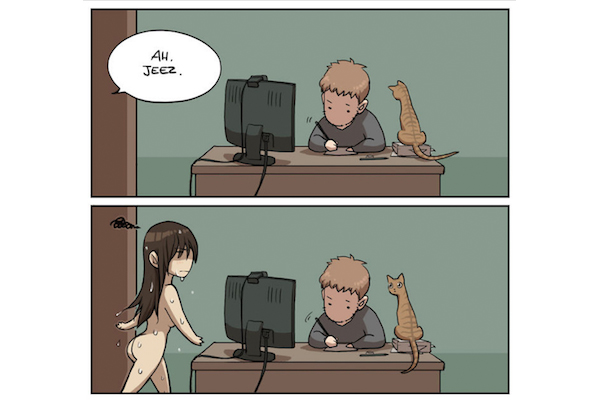 600x400 Illustrator Shares What Life Is Like With Her Boyfriend And Cat - Drawings For Boyfriend