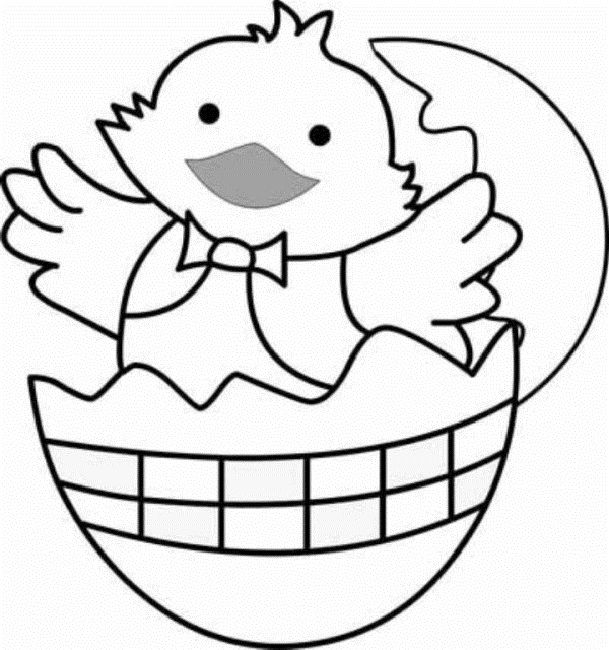609x650 easter drawings easter coloring pages baby chicks animal - Drawings For Easter