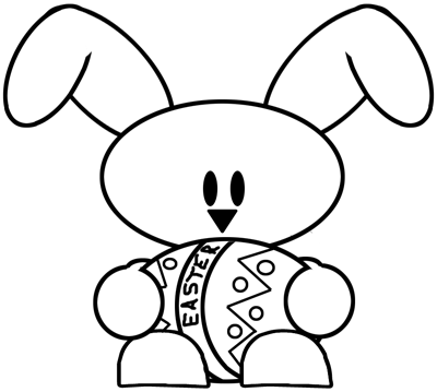 400x359 How To Draw A Baby Bunny Holding An Easter Egg Drawing Tutorial - Drawings For Easter