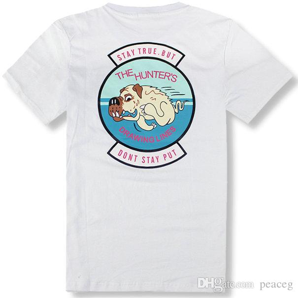 605x605 The Hunters Dog T Shirt Drawing Lines Short Sleeve Cool Designer - Drawings For T Shirts