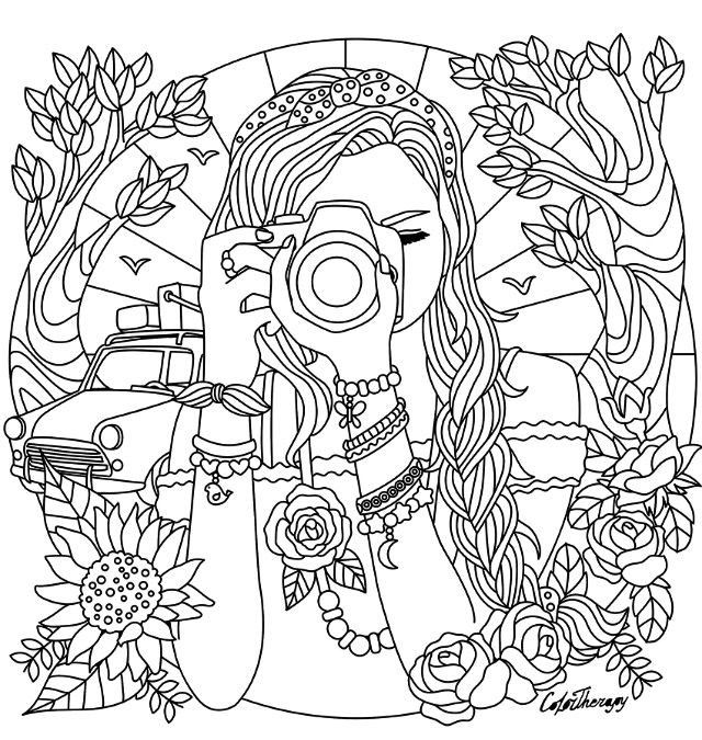 640x675 free printable coloring pages for teens new drawings for girls - Drawings For Teens
