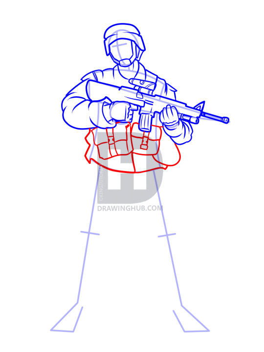 540x720 How To Draw Soldiers, Step - Drawings Of Army Soldiers