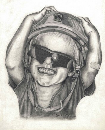 353x435 sketch artist' soldier uses pencil to capture army life article - Drawings Of Army Soldiers
