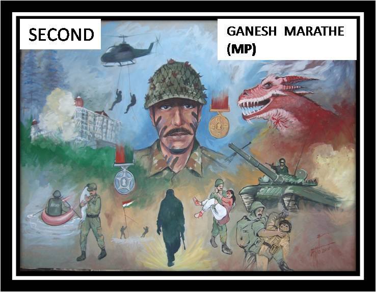 738x574 Indian Army Paintings - Drawings Of Army Soldiers