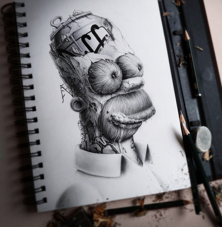 721x737 Unexpectedly Gruesome Drawings Of Cute Cartoon Characters - Drawings Of Characters