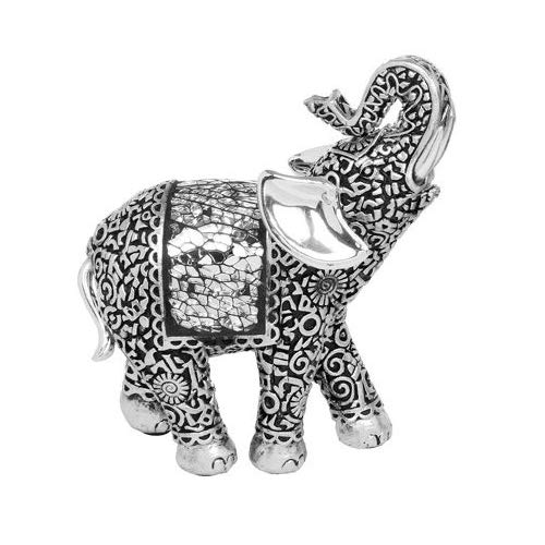 500x500 Mini Elephant Ornament - Drawings Of Elephants With Trunk Up
