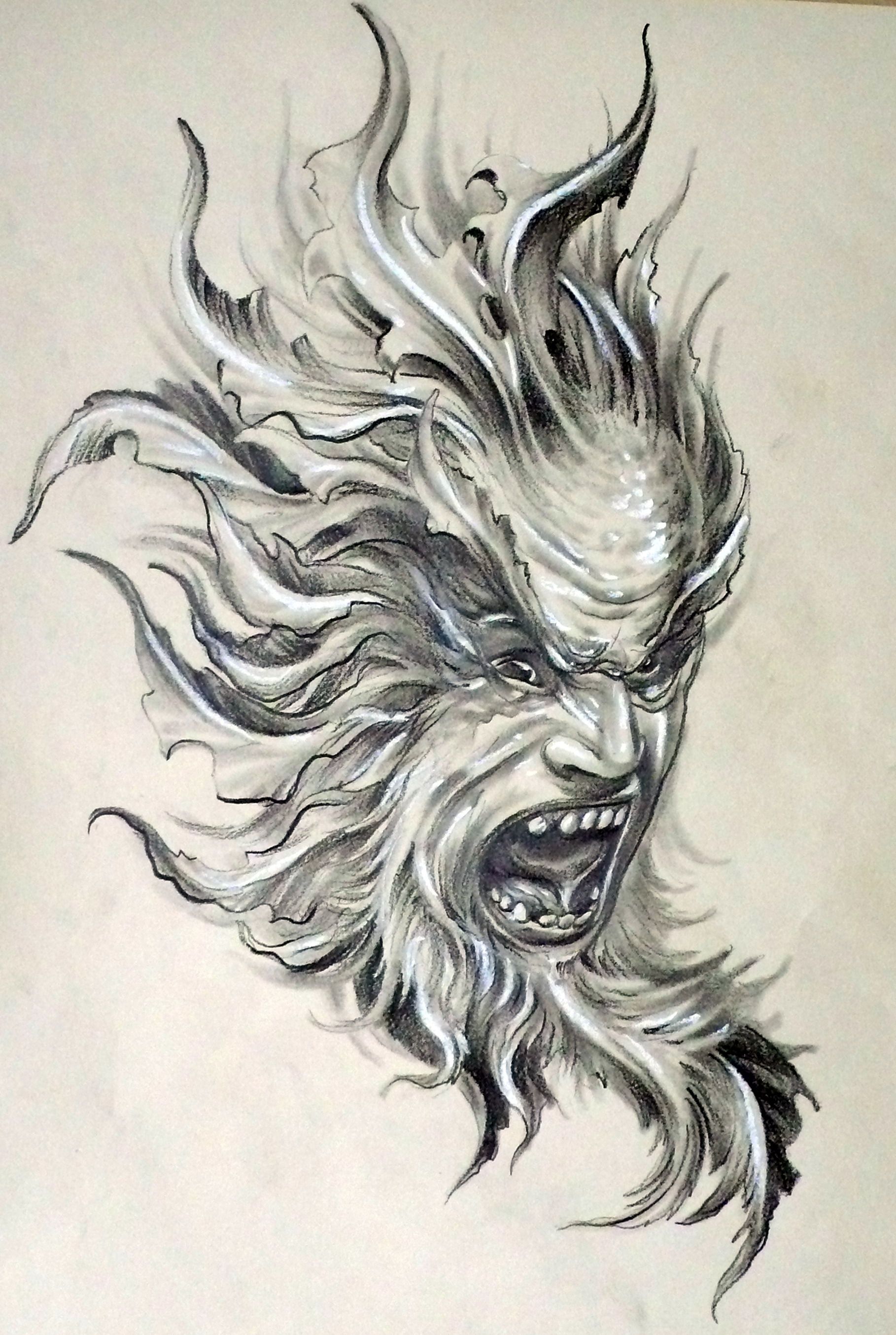 1818x2707 evil demon tattoo design tattoobitecom tattos demon tattoo - Drawings Of Evil Demons