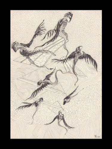 375x499 The Staircase Of Demons Drawing - Drawings Of Evil Demons