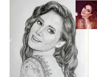 340x270 Pencil Drawings Illustrations Etsy - Drawings Of Females