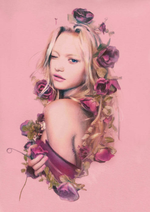 600x850 Alluring Female Portrait Drawings Glamour Drawings - Drawings Of Females