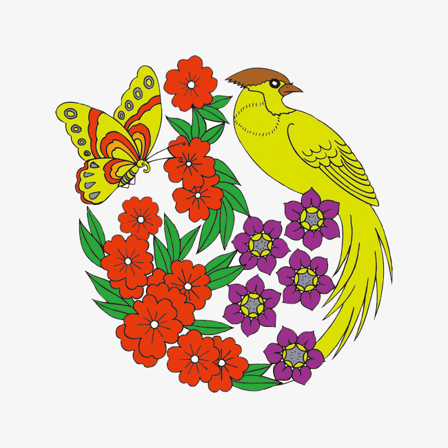 650x651 drawings of flowers and birds flowers and butterflies hand drawing - Drawings Of Flowers And Butterflies