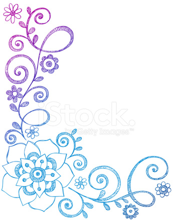 345x440 hand drawn sketchy flower and vines notebook doodles stock vector - Drawings Of Flowers And Vines