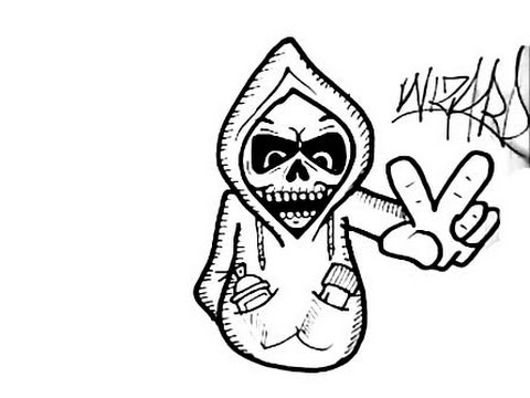 480x360 How To Draw A Skull - Drawings Of Graffiti Characters