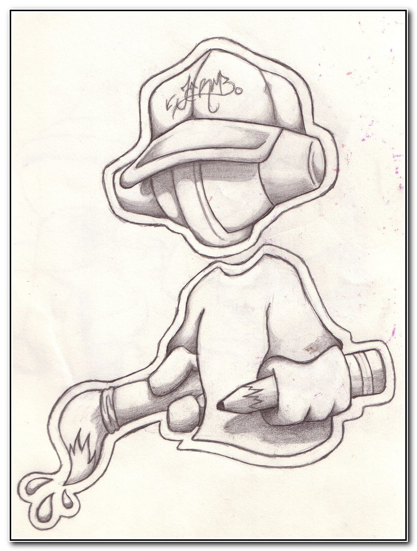 819x1083 Draw Graffiti Character Gangster Cool Skull - Drawings Of Graffiti Characters