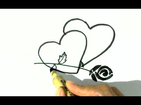 480x360 How To Draw Hearts With Rose In Easy Steps For Children, Kids - Drawings Of Hearts And Roses