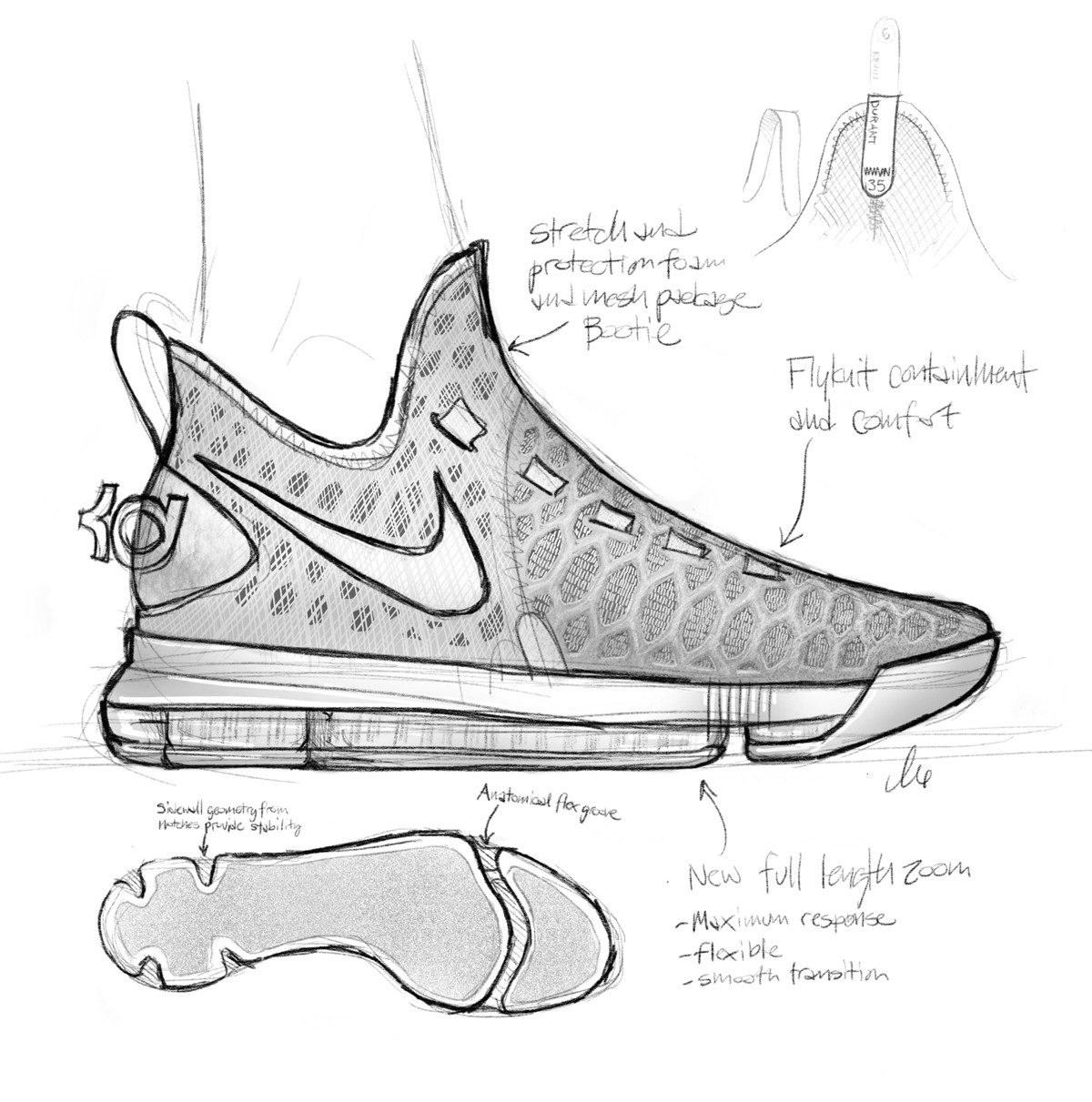 Drawings Of Kd Shoes at PaintingValley.com | Explore collection of ...