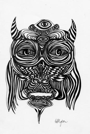 375x556 Owl Spirit Animal Drawing - Drawings Of Owls In Black And White