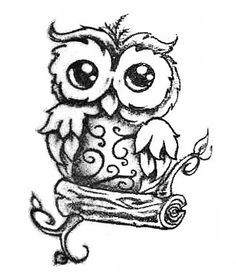 236x280 Cute Owl Drawings Black And White - Drawings Of Owls In Black And White