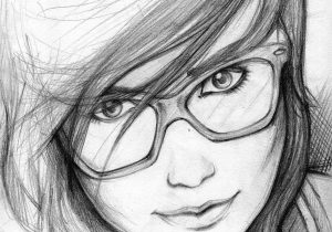 300x210 black and white sketches of people pencil drawings of people - Drawings Of Peoples Faces