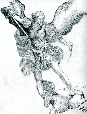 366x480 saint michael the archangel prayer - Drawings Of St Michael The Archangel