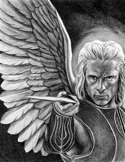 247x320 the art of david myers latest drawing of saint michael the archangel - Drawings Of St Michael The Archangel