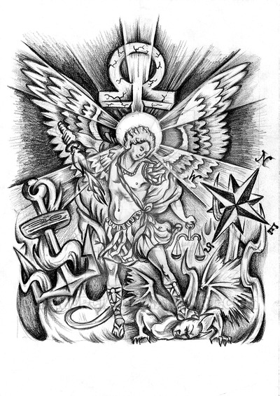 400x566 Custom St Michael - Drawings Of St Michael The Archangel