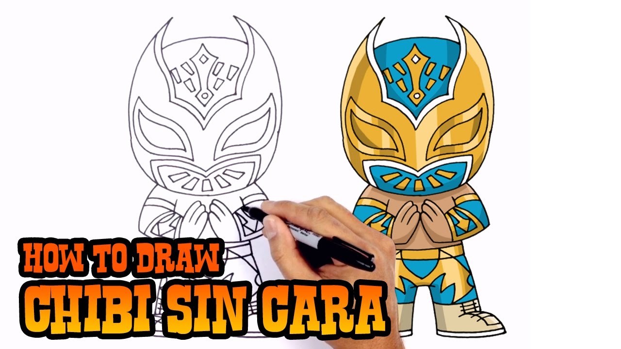1280x720 How To Draw Sin Cara Wwe - Drawings Of Wwe Wrestlers