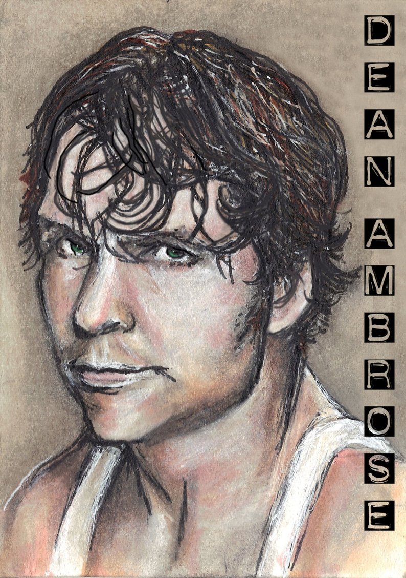 794x1128 Dean Ambrose Copic Marker Drawing Art Print Wwe Wrestling Etsy - Drawings Of Wwe Wrestlers