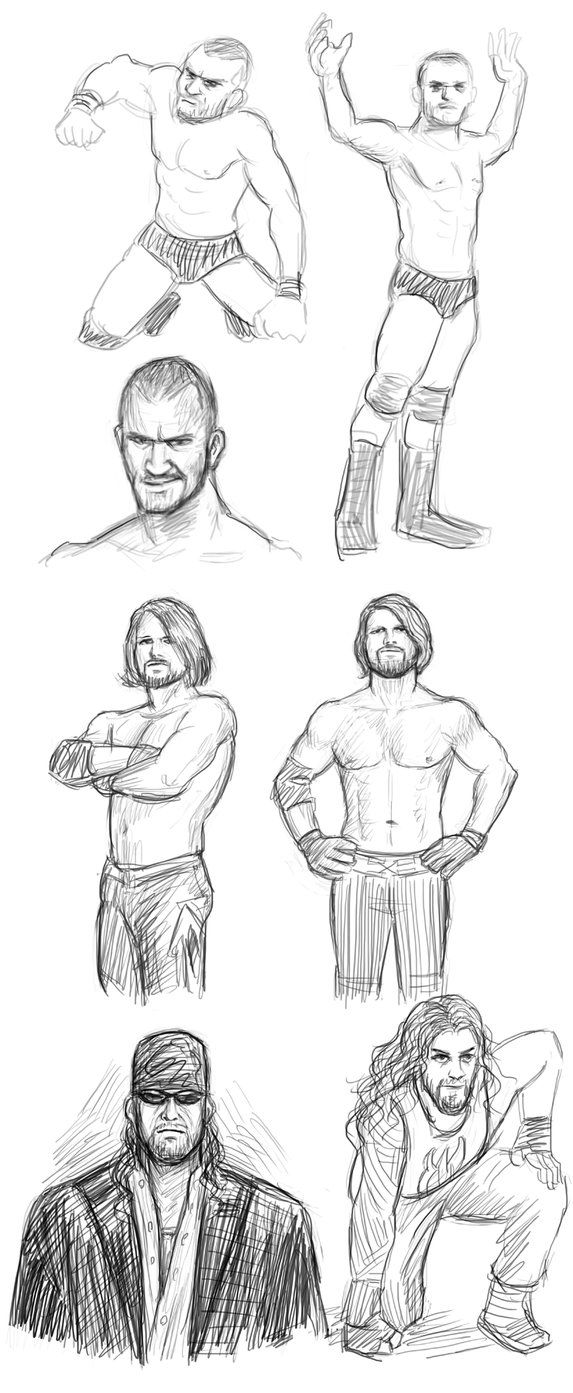 Drawings Of Wwe Wrestlers at Explore collection of
