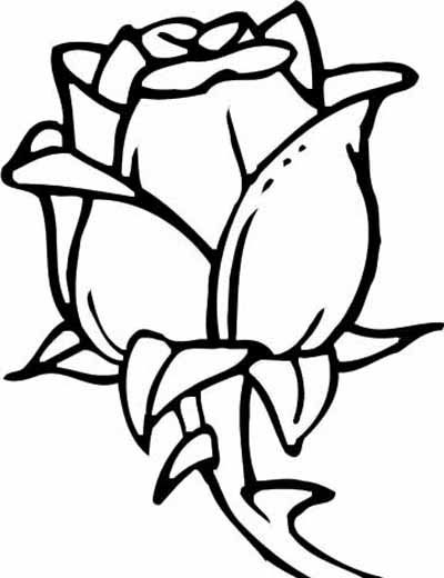 400x520 Templates Rose Coloring Pages, Flower - Drawings To Color