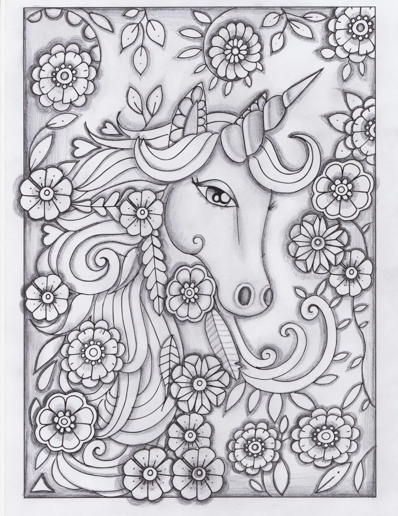791x1024 Unicorn Greyscale Drawing Unedited Unicorns Coloring Pages - Drawings To Color