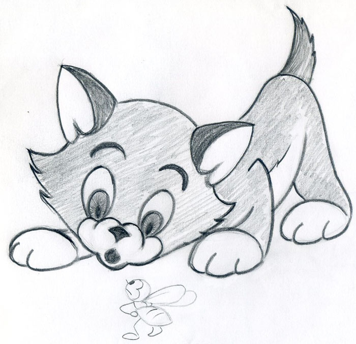 700x677 how to draw cartoon kitten easily and effortlessly in few simple - Drawings To Draw