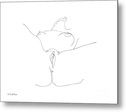 493x437 Erotic Drawings Metal Print - Drawings To Print