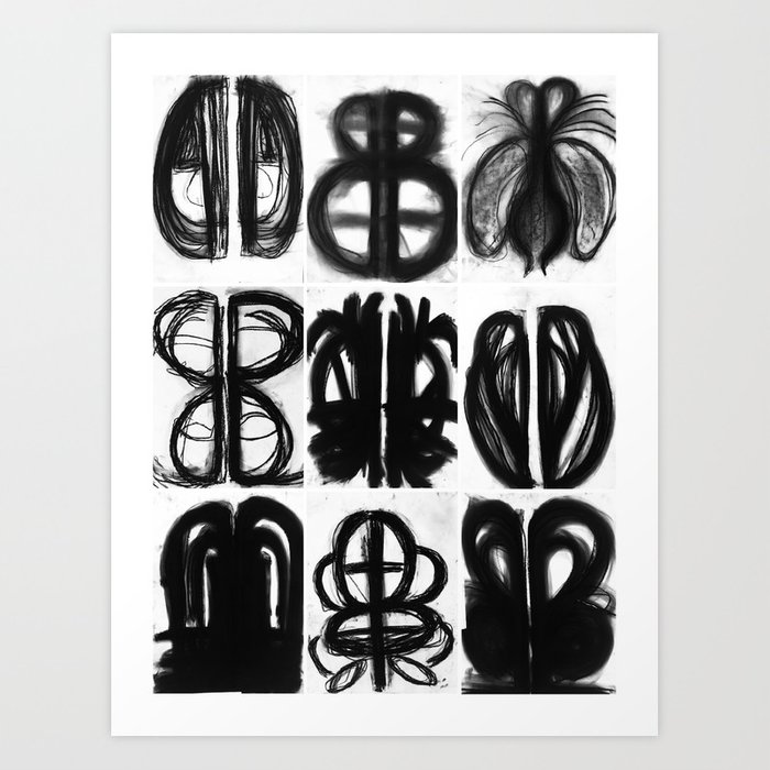 700x700 Abstract Charcoal Drawings Art Print - Drawings To Print