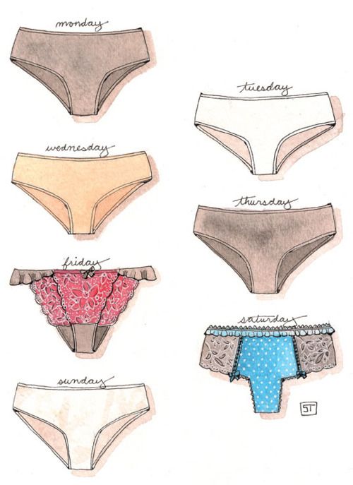 500x687 I've Always Liked Day Of The Week Underwear Pretty Inspired - Drawings Underwear