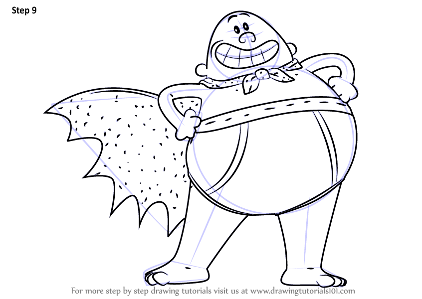 846x600 Learn How To Draw Captain Underpants From Captain Underpants Movie - Drawings Underwear