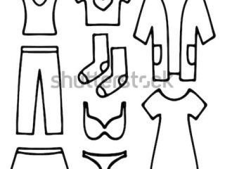 320x240 Simple Drawings Of Clothes Home Clothes Underwear Set Simple Line - Drawings Underwear