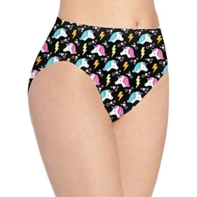 385x385 Women's Hipster Panties Colorful Unicorn Drawings Pattern Seamless - Drawings Underwear