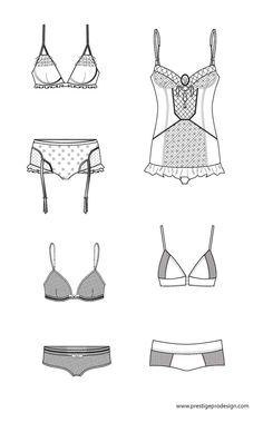 236x388 Best Underwear Illustration Images In Fashion Flats - Drawings Underwear
