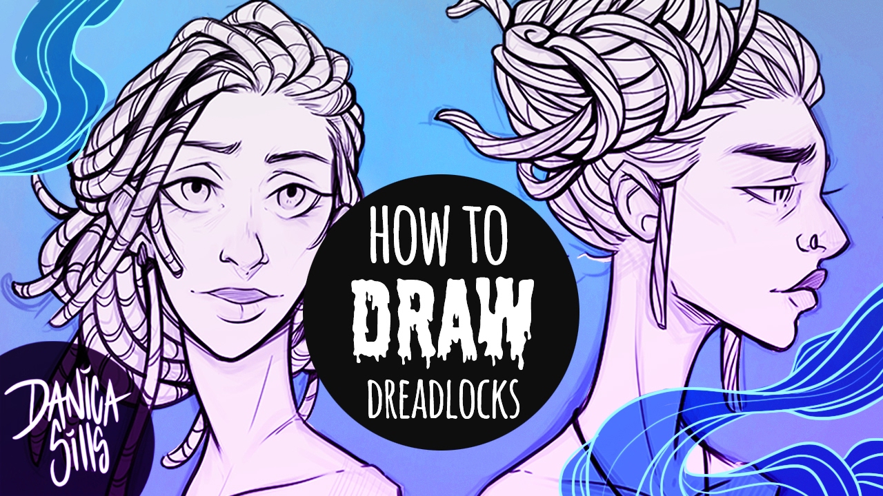 1280x720 how to draw dreadlocks hair drawing tutorial - Dreadlocks Drawing
