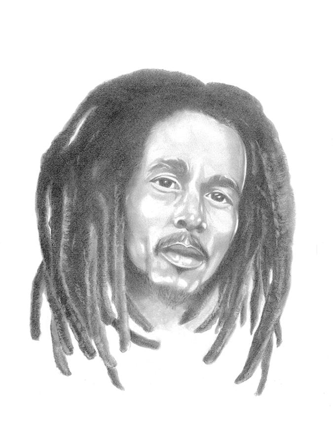 675x900 bob marley drawing - Dreadlocks Drawing