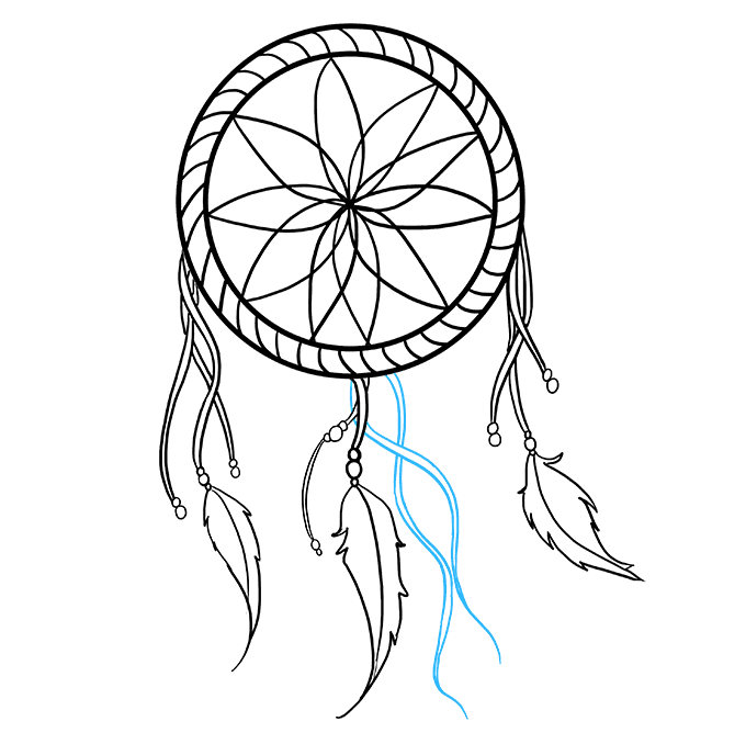 680x678 how to draw a dream catcher - Dream Catcher Drawing