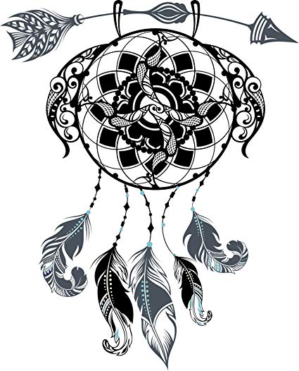 425x526 simple gray black hipster arrow dream catcher drawing - Dream Catcher Drawing